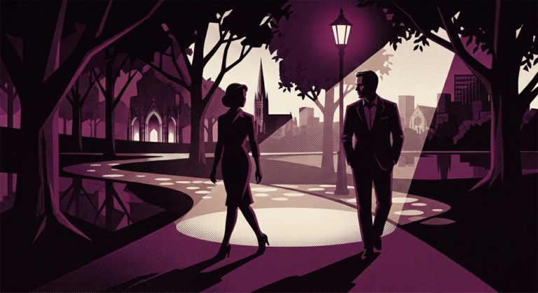 man and woman on a walk in Hagley Park