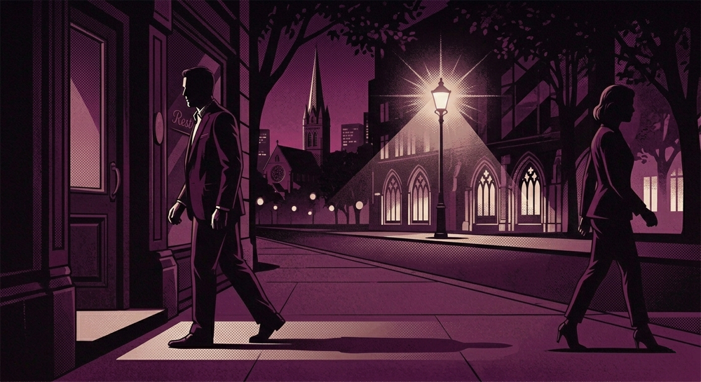 man and woman walking away from each other after their first date