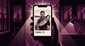 dating profile of man holding a fish
