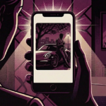 profile of a man leaning on his car