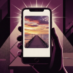 woman's profile photo of a sunset