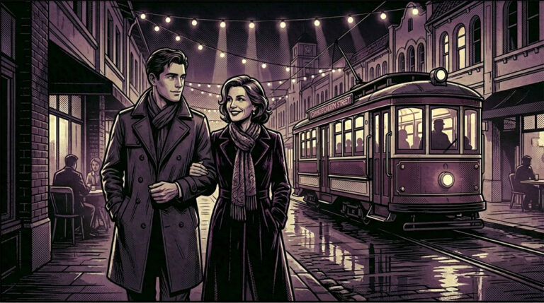 older woman with younger man