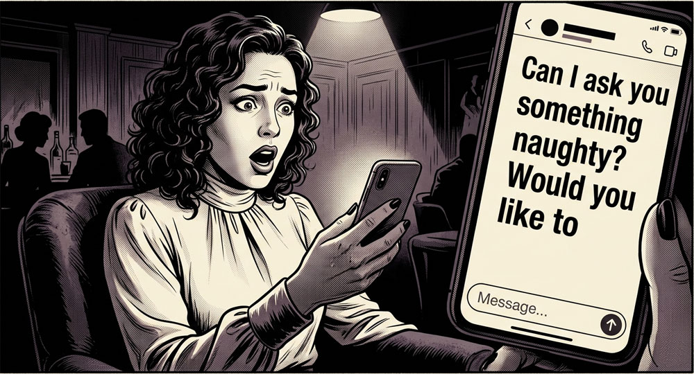 inappropriate text